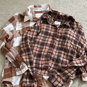 American Eagle Size S flannel shirts